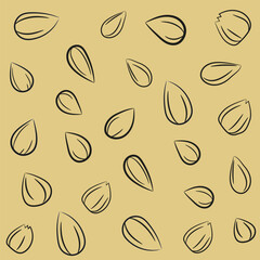 Graphic representation of seeds. Pattern Vector graphics.