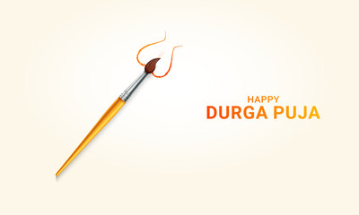 Happy Druga Puja Festival Design for banner. Druga Puja creative ads, India Festival.