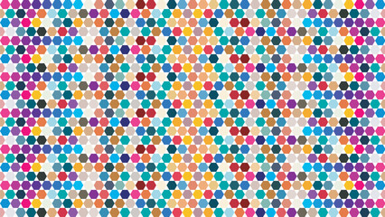 Colorful hexagon seamless background abstract design backdrop banner with multi colors geometric shapes honeycomb pattern