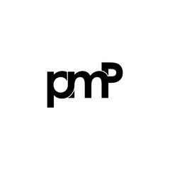 pmp typography letter monogram logo design