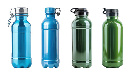 blue water bottle on transparency background PNG