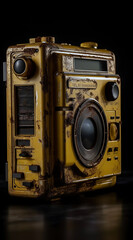 old yellow speaker