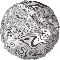 black white abstract 3d shape