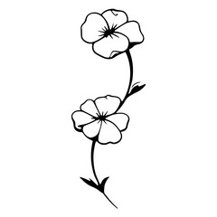 Transform your living space or interior design concepts with the understated elegance of monochrome floral art, ideal for home decor projects.
