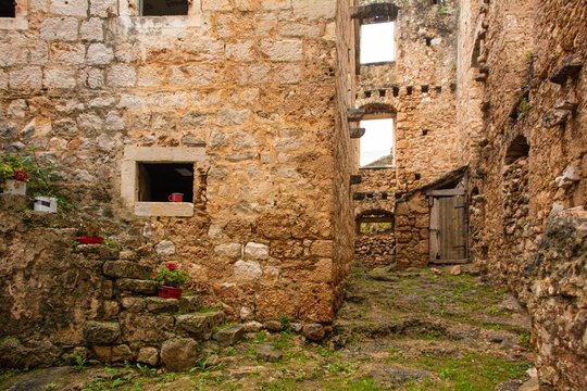 The 'House Within a House', or Kuca U Kuci, in Bol town on Brac Island in Croatia. In the 19th century, a newer house was built around an existing house which was never demolished