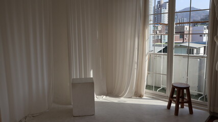 Living room, bedroom, Interior design, home, house, window, curtain, indoor