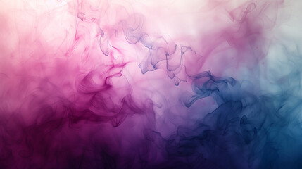 Pastel ink and watercolor blend in smoky wisps on a damp, textured paper background. - obrazy, fototapety, plakaty