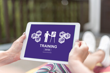 Training concept on a tablet