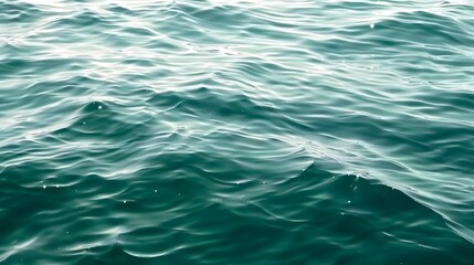 Blue green surface of the ocean in Catalina Island California with gentle ripples on the surface...
