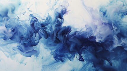 Fototapeta na wymiar Smeared ink smoke in pastel paradise, elegantly flowing on wet textured paper.