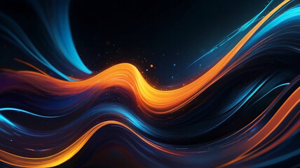 Fototapeta premium Colorful abstract luminous line background
