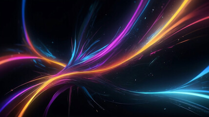 Fototapeta na wymiar Colorful abstract luminous line background