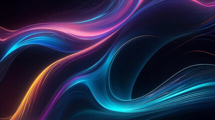 Obraz premium Colorful abstract luminous line background