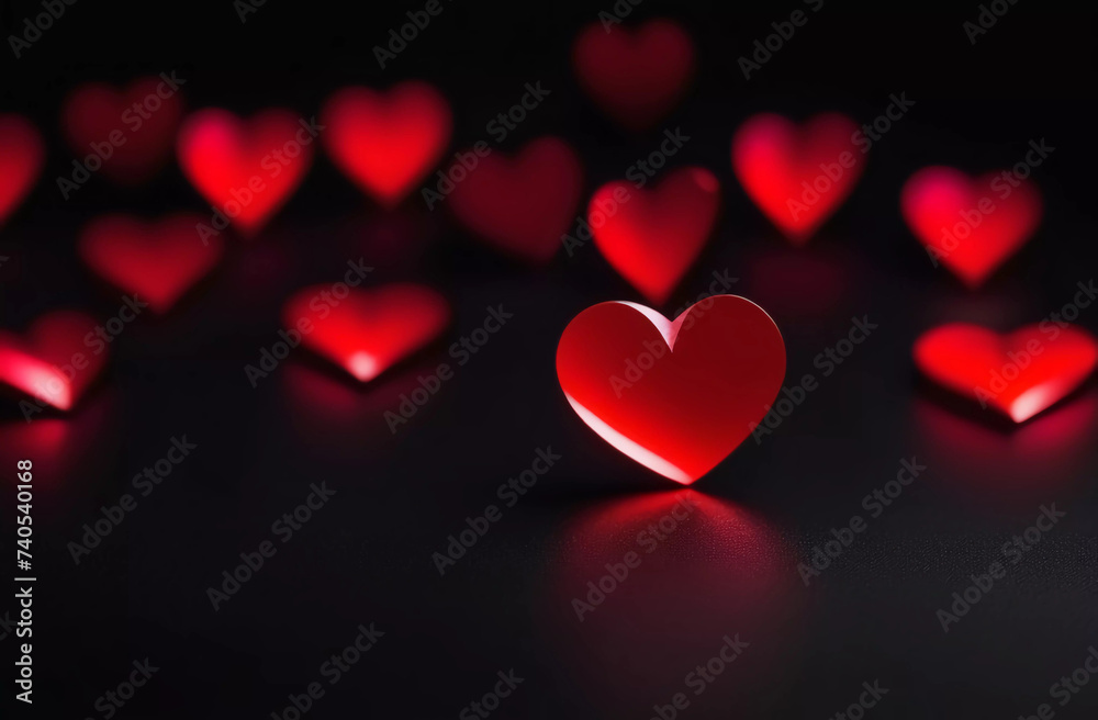 Canvas Prints heart with paint. generating by ai technology