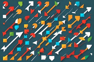 Obraz premium Arrow marker symble vector design,arrow signal