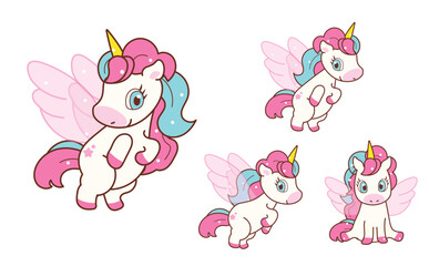 Fototapeta premium かわいいユニコーンイラスト