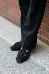 businessman walking on stairs