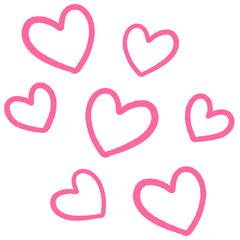 pink heart line , mini hearts