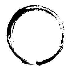 毛筆手書き風　丸　黒