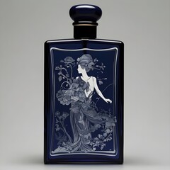 A vintage retro style perfume design unique bottle