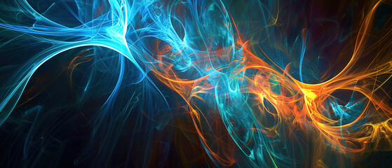 abstract fractal background with lines and  space