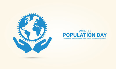 World Population Day, Population day creative concept design for banner, poster, 3D illustration.