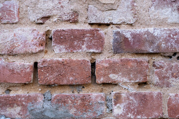 Mur de brique, détail