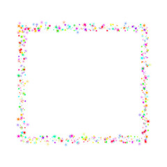square frame made of stars of various sizes and colors