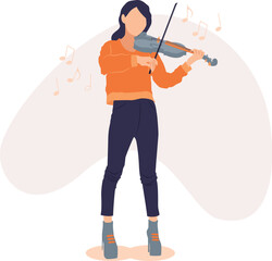 Girl playing violin © gghina