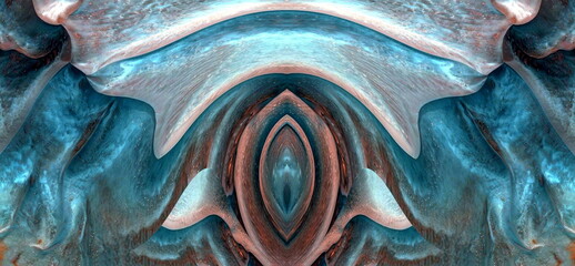 symmetrical abstract composition imitating the female sex, imitating female genitalia, visual allegories, visual metaphors