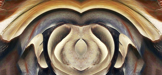 symmetrical abstract composition imitating the female sex, imitating female genitalia, visual allegories, visual metaphors