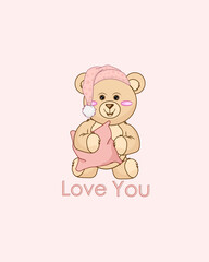 Teddy Bear Icon Brown Teddy Bear Toy. Teddy Bears Icon Love Vector Illustration Logo. Stuffed Teddy-Bear Happy Teddy Bear Icon .