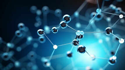 Molecules. Atoms bacgkround. Medical background . Molecular structure at the atomic level