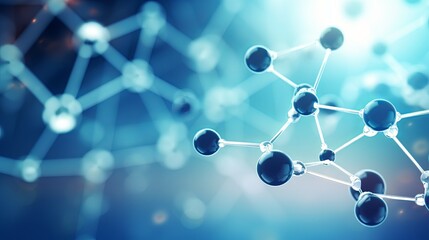Molecules. Atoms bacgkround. Medical background . Molecular structure at the atomic level