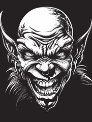Devil Face Smile Illustration