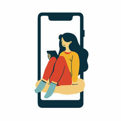 Girl on Smartphone