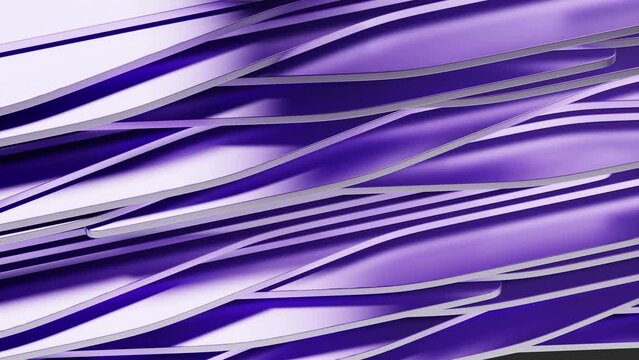 abstract purple background moving in loop back and forward shape and lines 3d rendering 