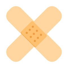 Cross patch line icon. Wound, callus, bandage, pharmacy, blood, skin, cut, help, sticker, doctor, medicine. Vector line icon for business and advertising