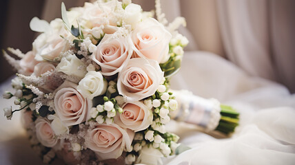 Obraz na płótnie Canvas bridal bouquet in luxury wedding