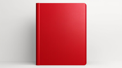 red hardcover book front cover isolated on white background