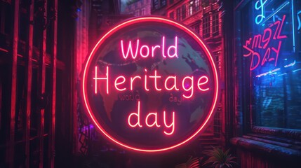 neon sign world heritage day