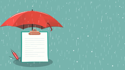 health insurance concept, umbrella cover form insurance