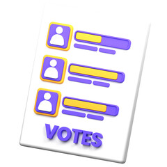 Voting Machine 3D Icon