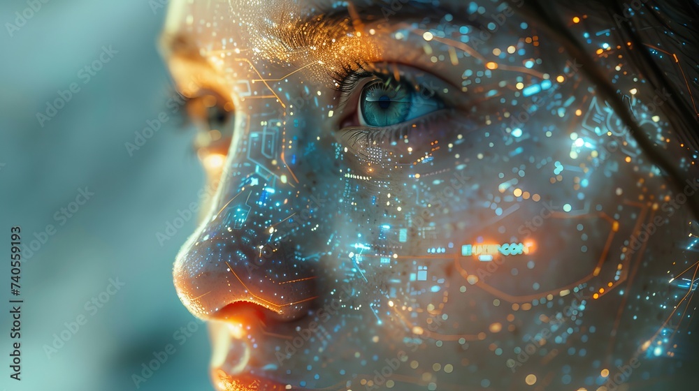 Poster Deep learning. AI (Artificial Intelligence) concept. GUI (Graphical User Interface).