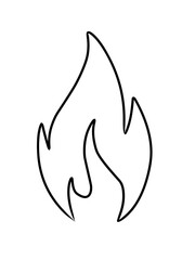 Fire silhouette. flat design ilustration vector. isolated on white background