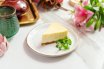 Classic cheesecake cake. Beautiful. Dessert