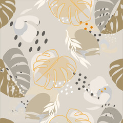 Decorative composition solution. Vector. Seamless pattern. - 740560130