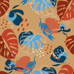 Decorative composition solution. Vector. Seamless pattern. - 740560131