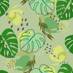 Decorative composition solution. Vector. Seamless pattern. - 740560143