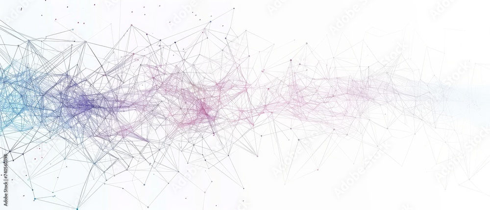 Aufkleber background illustration of an abstract network of technologies
